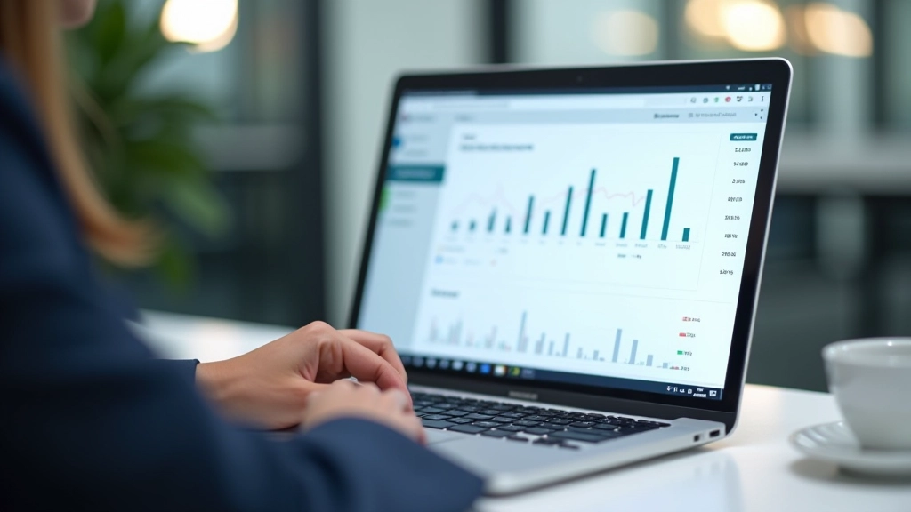 Laptop zeigt Finanz-Dashboard mit Realzins und Inflationsvergleich